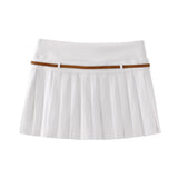 Vest Top 2010816 With Belt Wide Pleated Skirt Trousers 4365403 Suit-Outfit