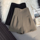 Women Fashion Solid Ladies Clothing High Waist Baggy Minimalist Elegant Popular Newest Cozy Basic Preppy Style