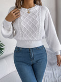 Shooting 2025 Autumn And Winter Pure Color Lantern Long Sleeves To Close The Waist Tidly Sweater Women's