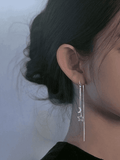 Star Moon Decor Tassel Earring-Outfit
