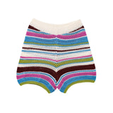 Fongt 2025 New Crochet POLO Shirt Knitted Knitted Blouse Shorts Set B62049