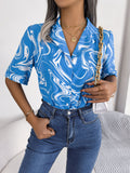 Shooting 2025 Spring And Summer Casual Suit Collars With Loose Short-Sleeved Shirt Women's