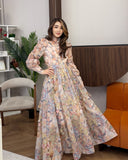 Fongt Retro Print Heavy Lifting Nail Bead Dress Set Two-Piece Top Plus Long Dress