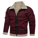 Fongt Order 2025 New Thick Haired Man Coat Long Coat Wish Imitation Leather Velvet Japan And South Korea Leisure