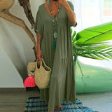 Fongt Spring Summer WISH New V-Neck Irregular Multi-Color Multi-Code Long