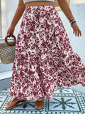 Fongt Women's Clothing 2024 Summer New Printed Woven Half-Dress