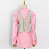 High Street Blazer For Women Notched Collar Long Sleeve Cut Out Solid Blazers Female Clothes Style New 2022