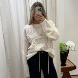 Abstract Design Sweater-Outfit