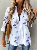 long-sleeved shirt casual plus size