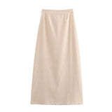 Fongt Women's ZA Summer New Fashion 100-Fold Cotton Shirt Skirt Set