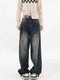 Distressed Pocket Wide Leg