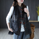 Fashion Style Vest Vintage Sleeveless Plus Size