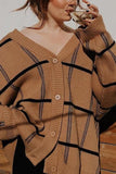 Plaid Cardigan 703-0-Outfit