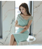 Fongt Temperament Sexy Slanted Shoulder Sling Dress 2025 Summer Korean Version Of The Thin Bag Hip Bottom Dress
