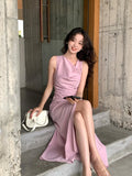 Fongt 2025 Summer Dress New High-Rise Thin Temperament Dress High-End Collar Dress Women 88228