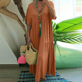Fongt Spring Summer WISH New V-Neck Irregular Multi-Color Multi-Code Long