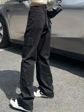 Low Waist Y2K Straight Leg Pants-Outfit