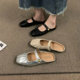 Fongt Flat-Bottomed Bun Head Half-Dragging Sandals Women Spring And Autumn High-End Summer Wearing Mary Jane Muller With Skirt Single Shoes