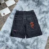 Denim Shorts Men's Spring / Summer 2024 Trendy Denim Trousers Loose Casual Trousers-Outfit