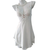 Fongt Lace Hollow With Chest Pad Sling Ice Spring And Autumn Cool Night Dress Beautiful High Sense Of Pajamas Female Pure Desire
