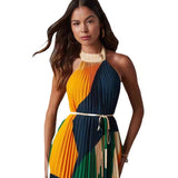 Fongt 2025 New Rolling Sleeveless Casual Dress INS Loose Vacation Women's Dress