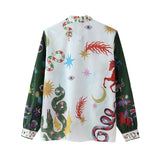 Summer Printed Positioning Shirt Printed Loose Casual Trousers Set-Outfit