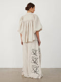 Fashion Cotton-Print Broad Leg Trousers Set 2025 Spring And Summer New