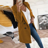 Plus Size 4XL 5XL Women's Autumn Coat Woollen Blends Overcoats 2023 Winter Long Sleeve Casual Oversize Outwear Jackets