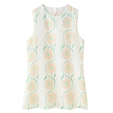 Fongt Women's Explosion Pink Flower Sleeveless Dress