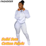 Winter Tracksuits Two Piece Set Pink Letter Print Solid Casual Outfits Zip Sweatshirt + Pockets Pants Set Women Sweat