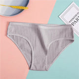 Underwear Cotton Panties Sexy Underpants Women's Panties Solid Color Briefs for Female Striped Cotton Intimate