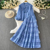 Fongt New French Wearing Women's Clothing Printing With Chest Pads With Chest Slings + High Waist Slim Half Skirt Two Sets