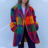 Fongt Autumn Women's Long-Sleeved Collared Jacket Prints The Long