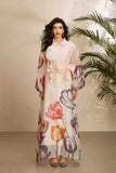 Fongt Court-Print Bubble-Sleeved Dress Women's Autumn Strap-In Belt Design Super Fairy Long Dress Dress