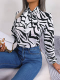 Fongt Shooting 2025 Spring And Summer Temperament Hit Color Stripe With Lantern Sleeve Chiffon Shirt Women's Clothing