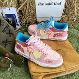Skater Girl Patchwork Sneakers-Outfit
