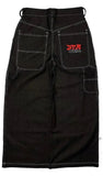 Year's Hot Classic Retro Y2K Loose Letter Jeans High Street Leisure Punk Style Is Wide.-Outfit