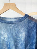Fongt Shot Giant Beautiful Denim Blue Mesh Undershirt Women's Cuff Button Slit Thin Long-Sleeved T-Shirt Top Ins-Outfit