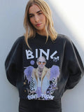 Graphic Sweatshirts for Women Fashion Designer Pullovers Tops 2023 Spring Autumn Clothing Female Loose Sweatshirt
