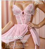 Fongt Hollow Transparent Tempting Pajamas Net Yarn Fluoroscaring Pony Sling Aja Skirt Home Suit