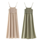 Spring Style Honeycomb Detail Strap Flute Skirt 4387047-Outfit