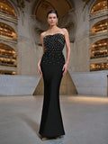 Yujie Style Dress Woman 2025 Spring New Fashion Temperament Elegant Sleeveless Tector-Boiled Stud Bag Hip Dress