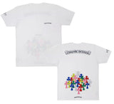 Fongt T-Shirt Chrome Hem Colorful Tomb Cross White Short-Sleeved T-Shirt