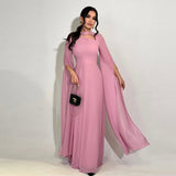 Fongt New Women's Temperament Elegant Solid Color Slim Slimming Dress