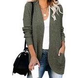 Fongt Exclusively For The Autumn And Winter New Ladies Fashion Long Sleeve Pocket Sweater Knit