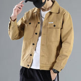 Fongt Denim Jacket Men's Spring And Autumn Korean Version Of The Loose Tide Branded Baggy Jacket Large-Size Yellow Denim Clothes