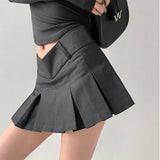 Fongt Half-Dress Sexy Anti-Walking Light Body 100 Folding Skirt Hot Girl Low-Rise Thin Pure Desire Short Skirt Spring And Summer New