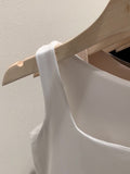Sling Vest Women's Suit With Cover, Breast Wide Shoulder Straps, Sleeveless T-Shirt, Square Collar, Bottom Top, Summer