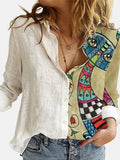 Women Lapel Long Sleeves Single Breasted