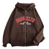Fongt New Zipper Hoodie Los Angeles California Coat Top